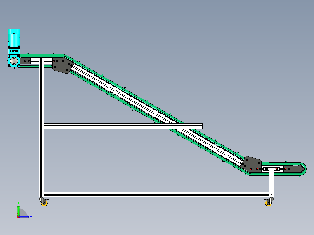 LE-XC5050-Z形升降左边驱动输送线左视图