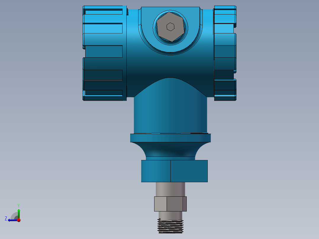 压力变送器右视图
