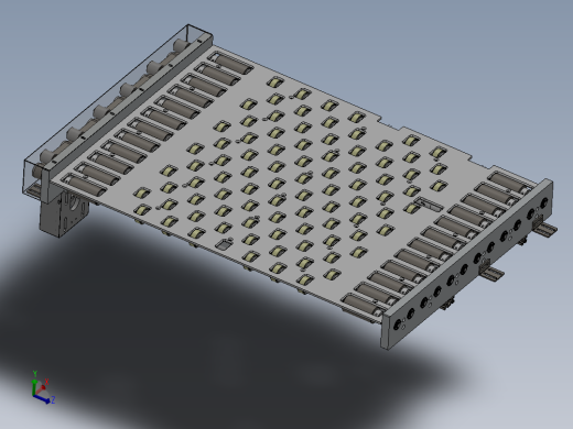 带托板的PCB输送结构