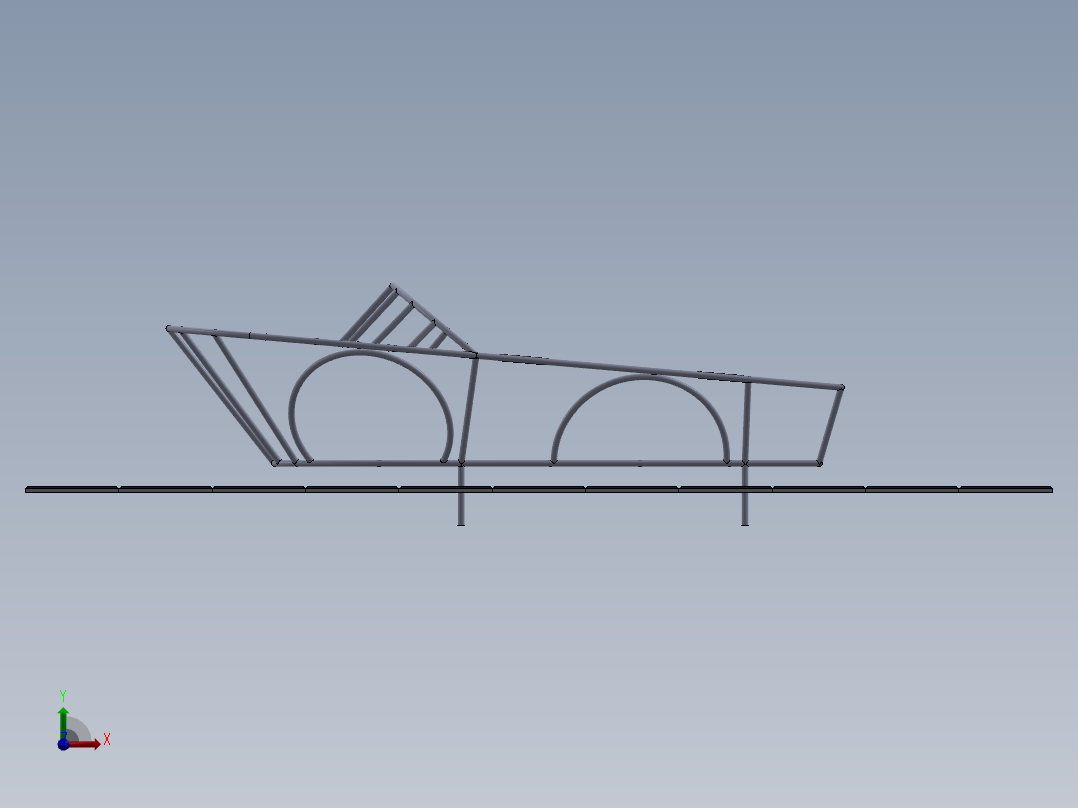 儿童攀爬架，5人艇前视图