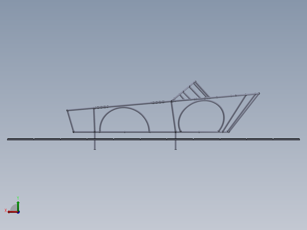 儿童攀爬架，5人艇后视图