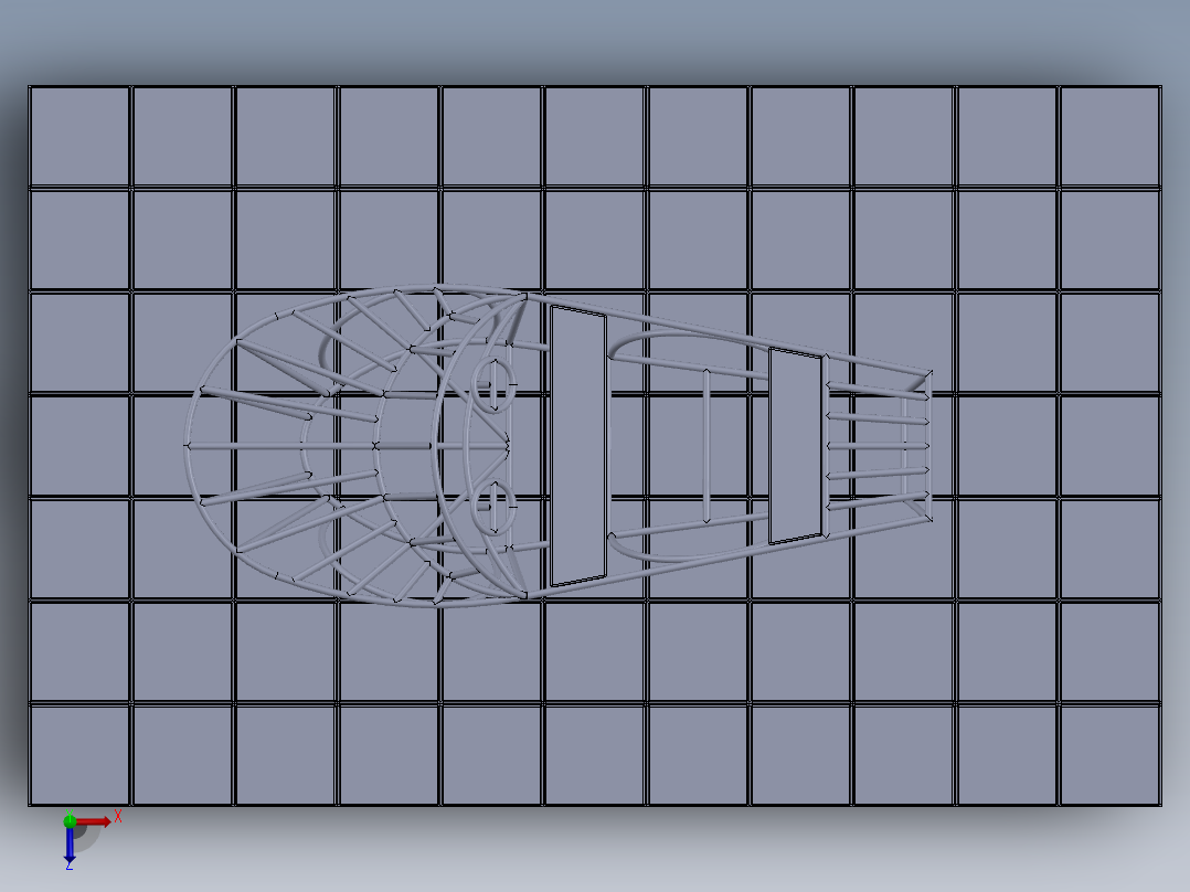 儿童攀爬架，5人艇俯视图