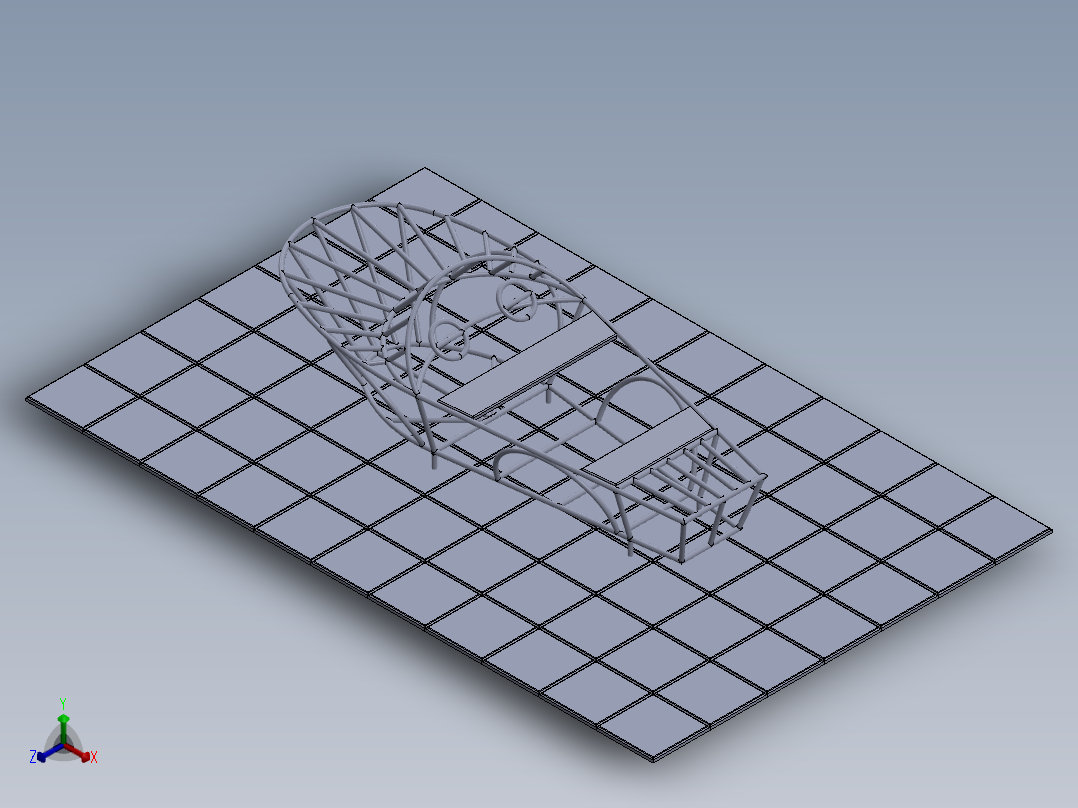 儿童攀爬架，5人艇正等轴测图