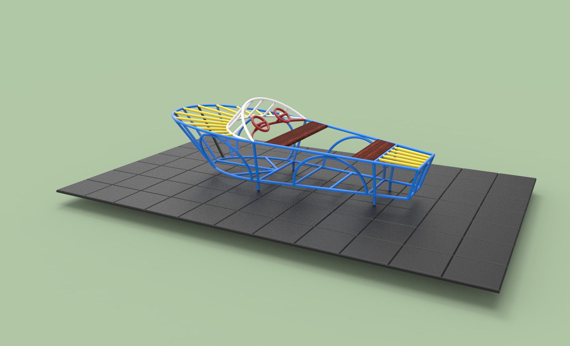 儿童攀爬架，5人艇