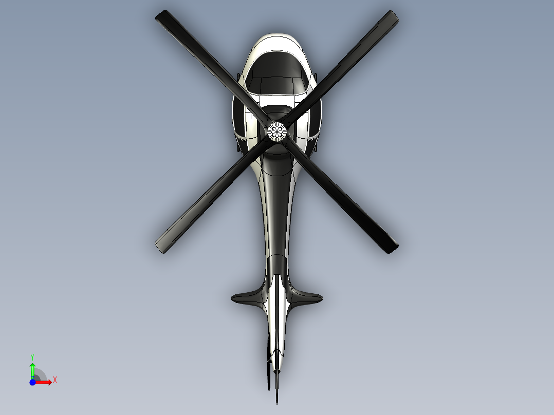 直升飞机 飞机模型设计 (45)前视图