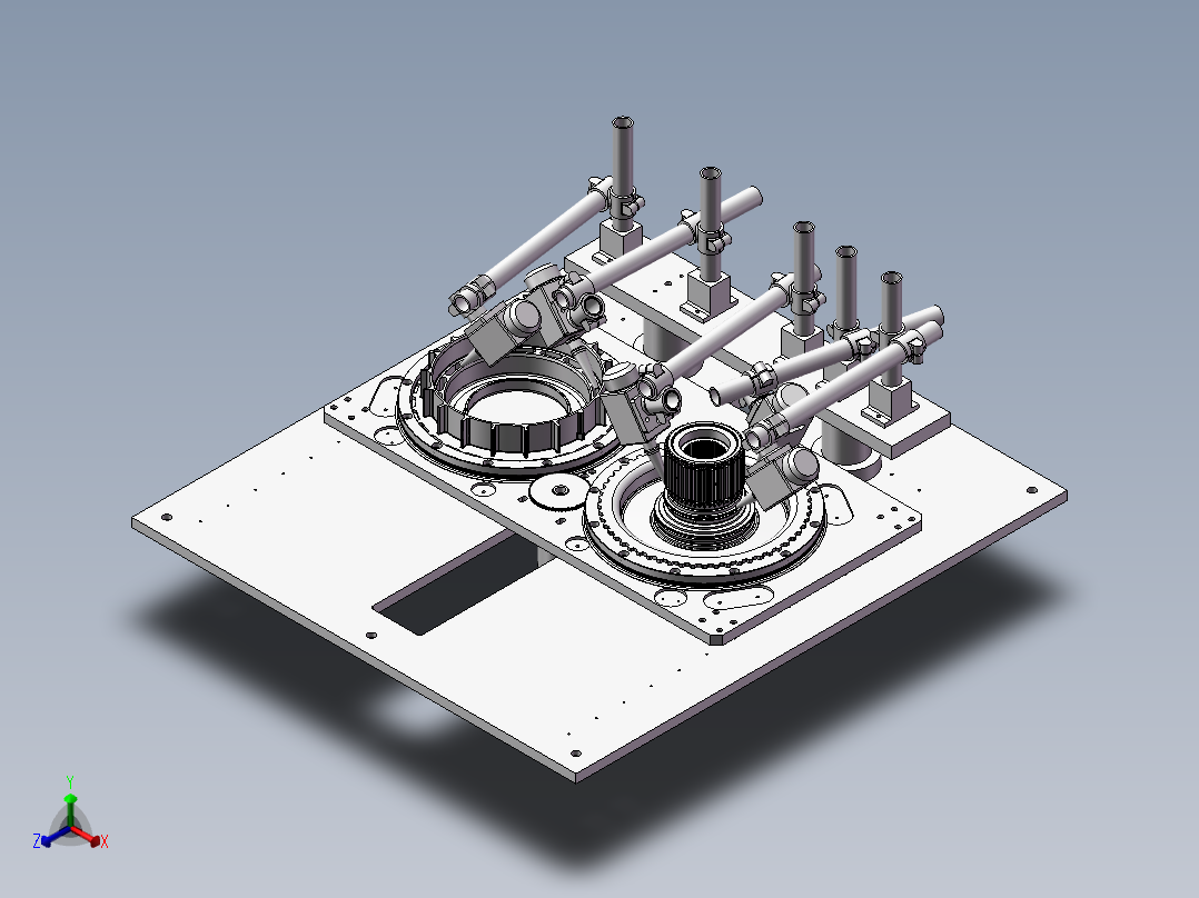 离合器润滑机正等轴测图