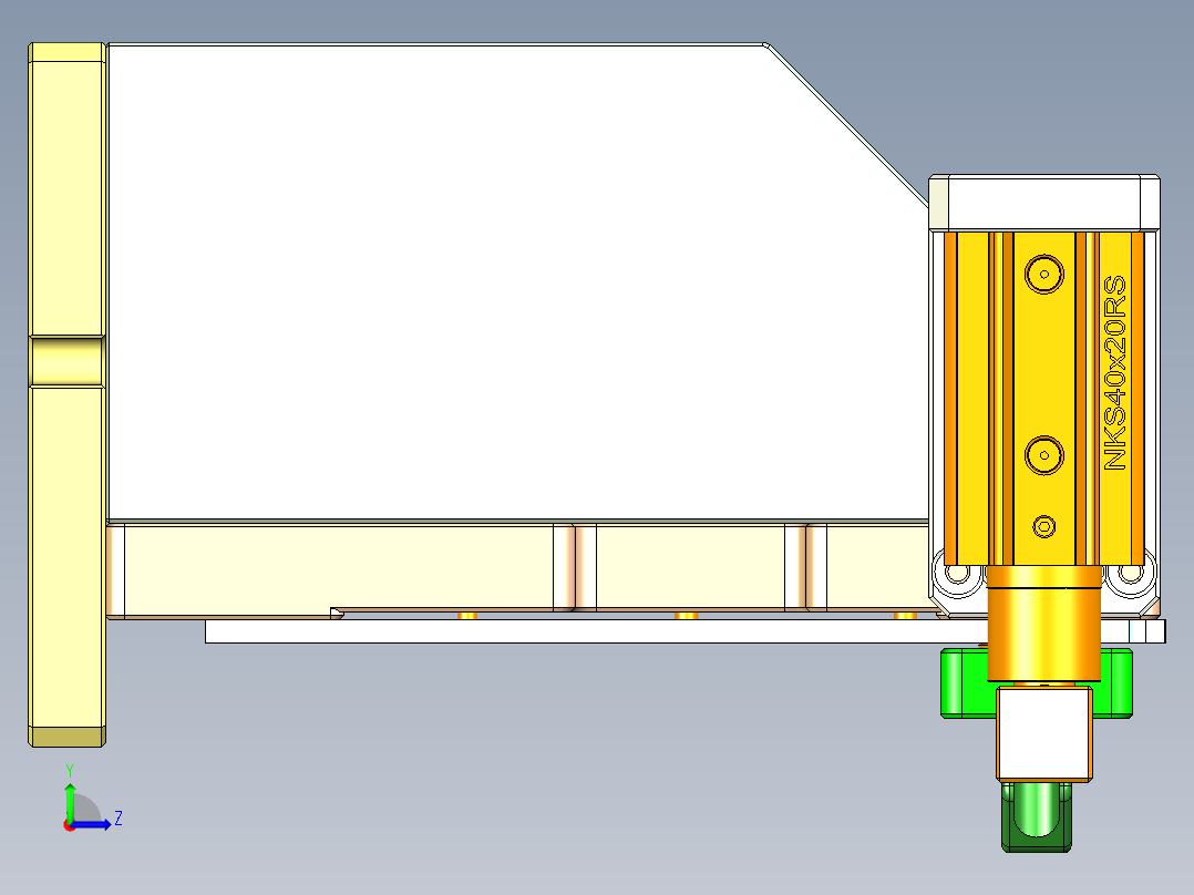 REACHER-A笔记本CNC工装夹具三维模型-cnc2-0912左视图