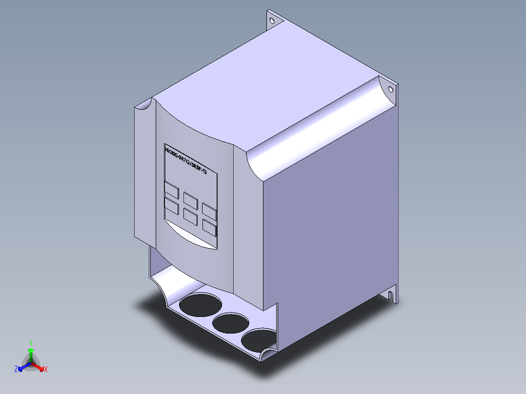 核星 HX300-3R7G 5R5P-T3正等轴测图