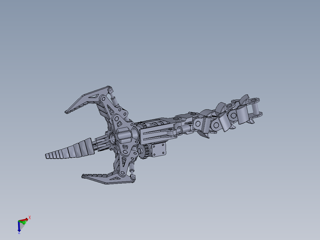 机械章鱼爪机械臂3D数模图纸 Solidworks设计 附x_t