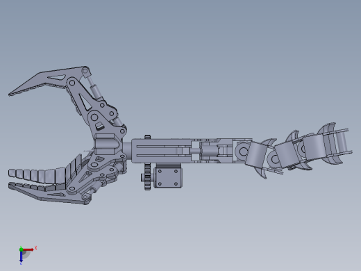 机械章鱼爪机械臂3D数模图纸 Solidworks设计 附x_t俯视缩略图