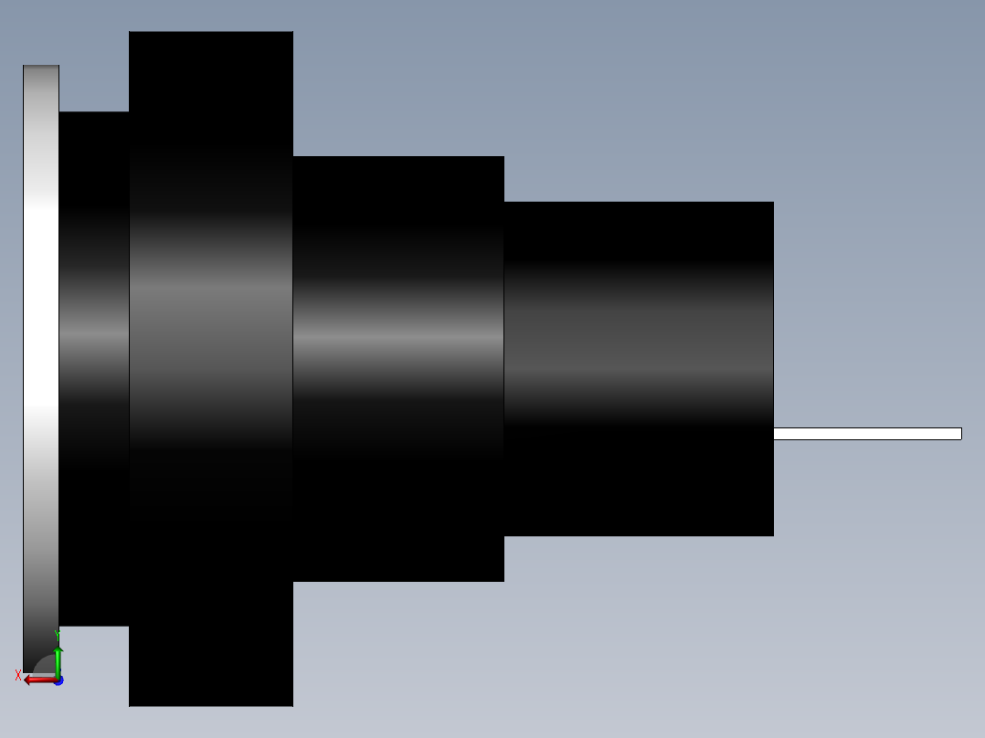 启动复位按钮后视图