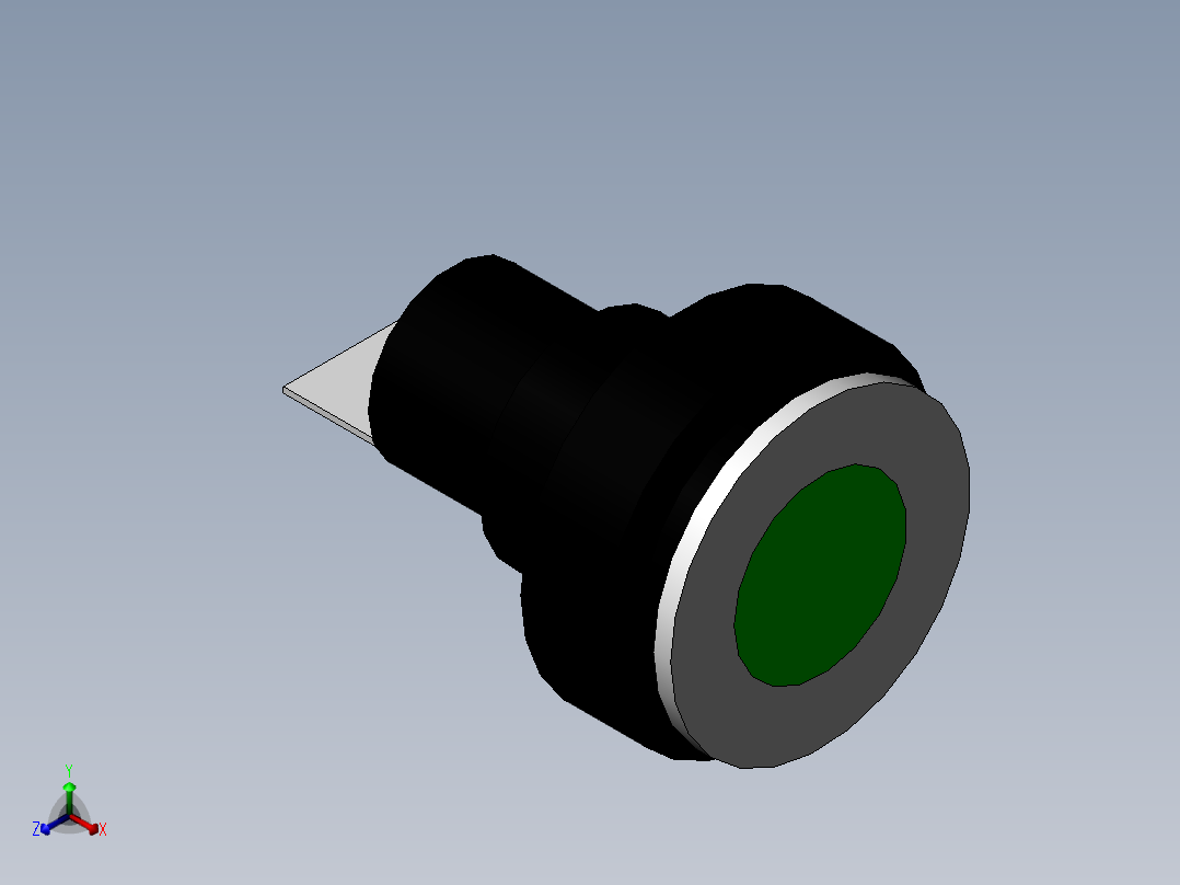 启动复位按钮正等轴测图