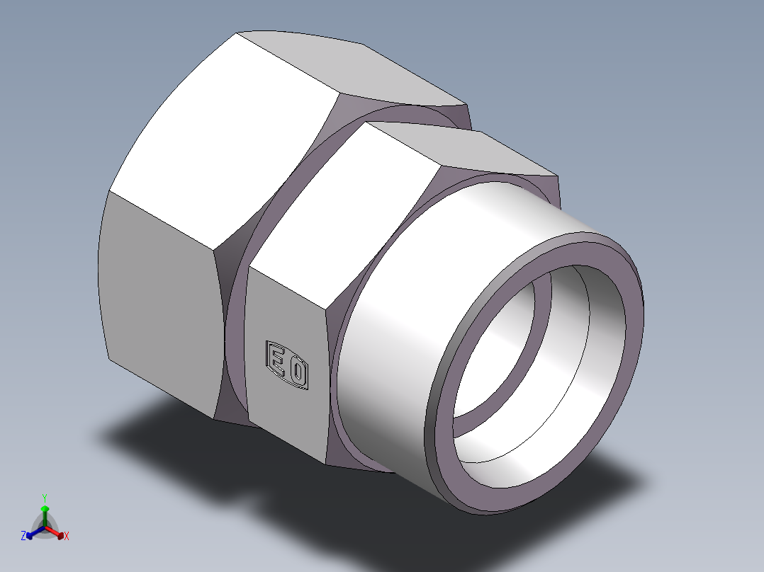 直通同径度接头、2D-52主视图