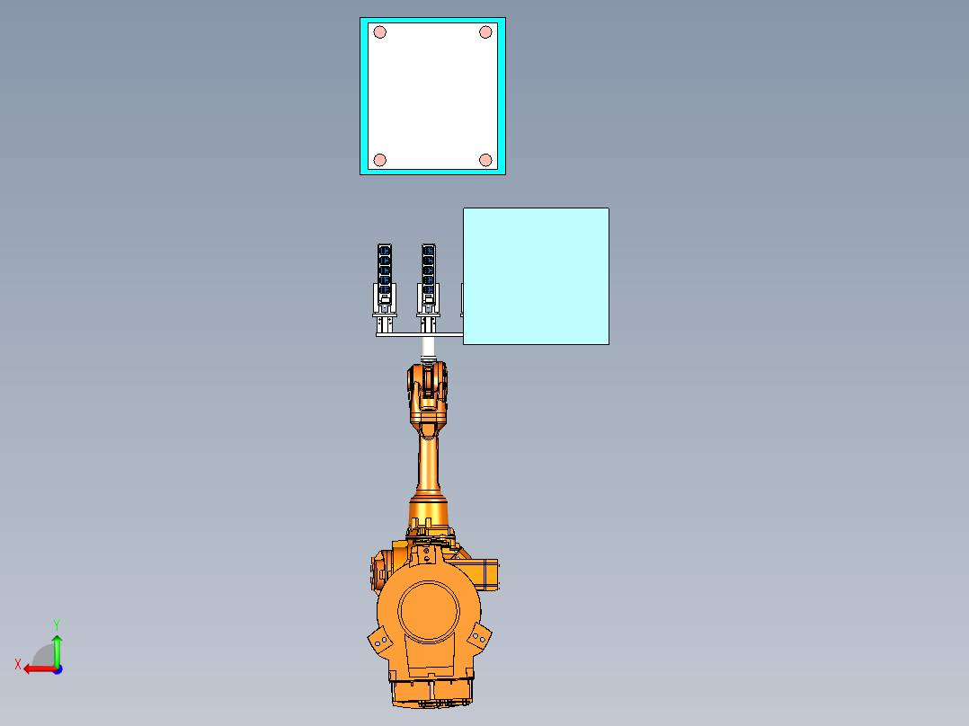 ABB机器人IRB2600_12-1650关节可运动激光自动化打标后视图