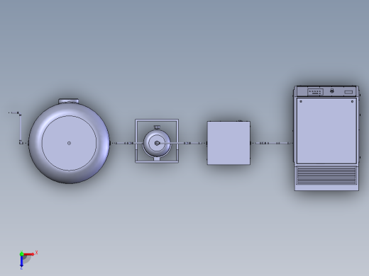 空压机管道系统俯视缩略图