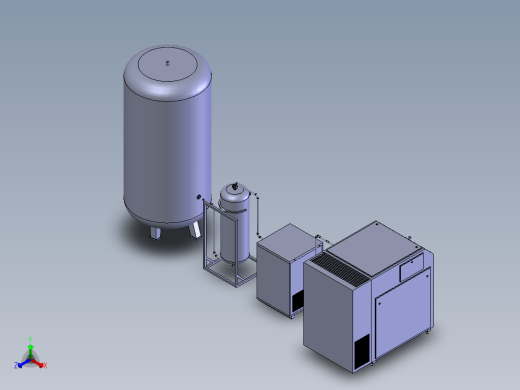 空压机管道系统正等轴测缩略图