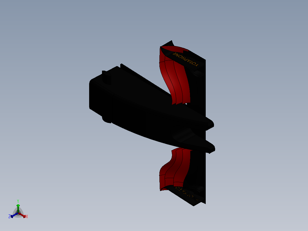 A3004237-莲花雷诺F1赛车前襟翼正等轴测图