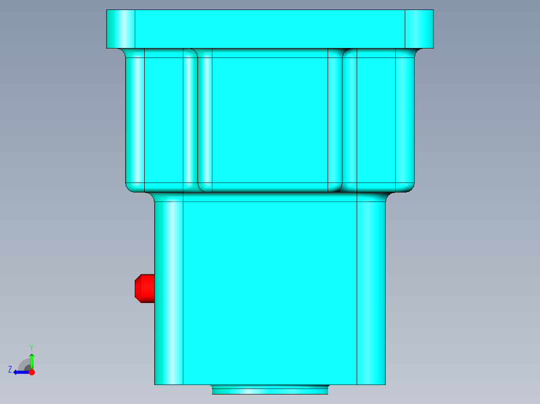 B3003564-钻床台钻右视图