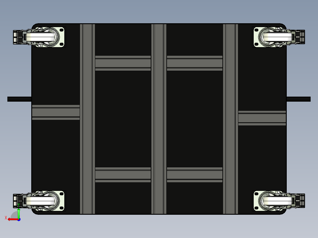 显示屏立式支架后视图