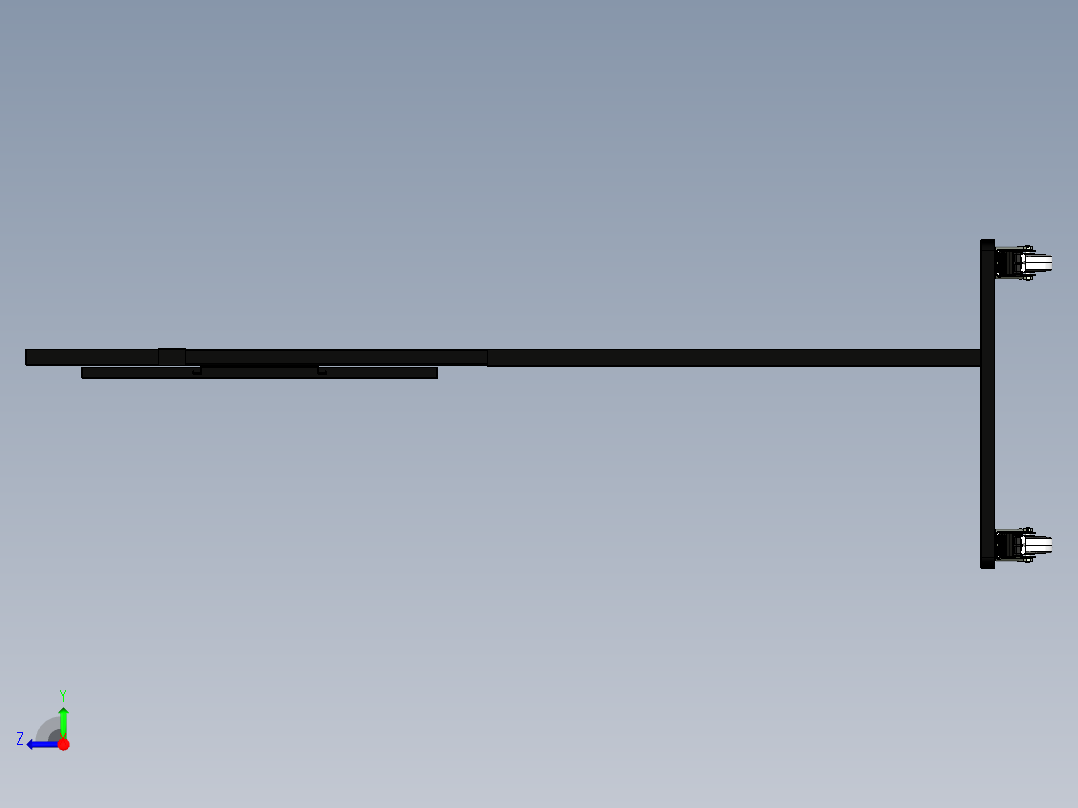 显示屏立式支架右视图