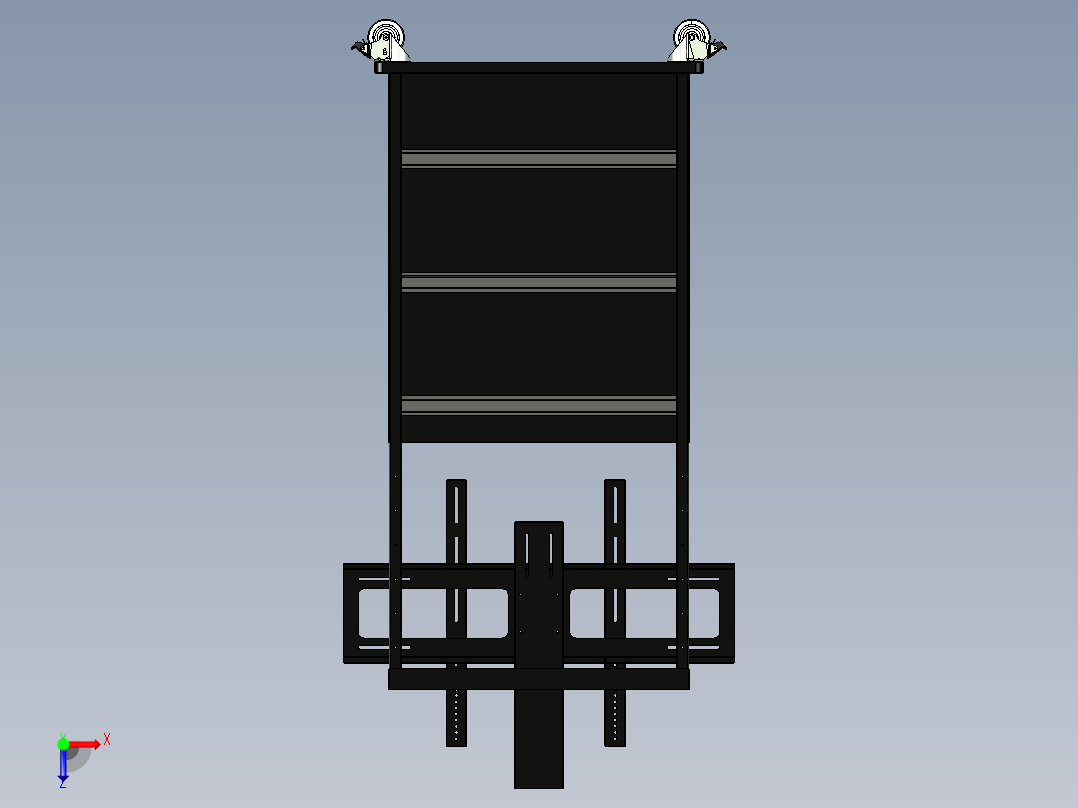 显示屏立式支架俯视图