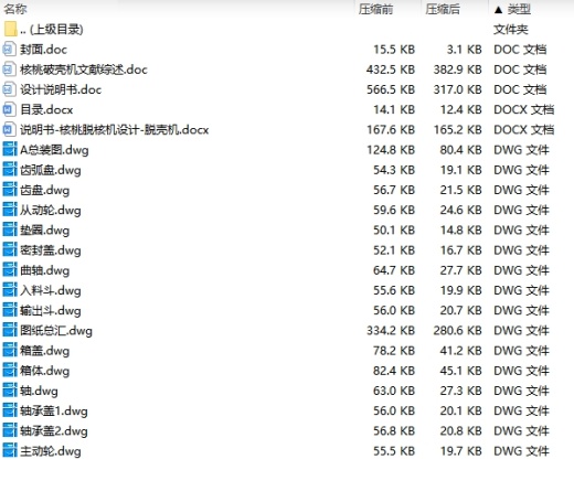 核桃脱核机设计-脱壳机含15张CAD图缩略图