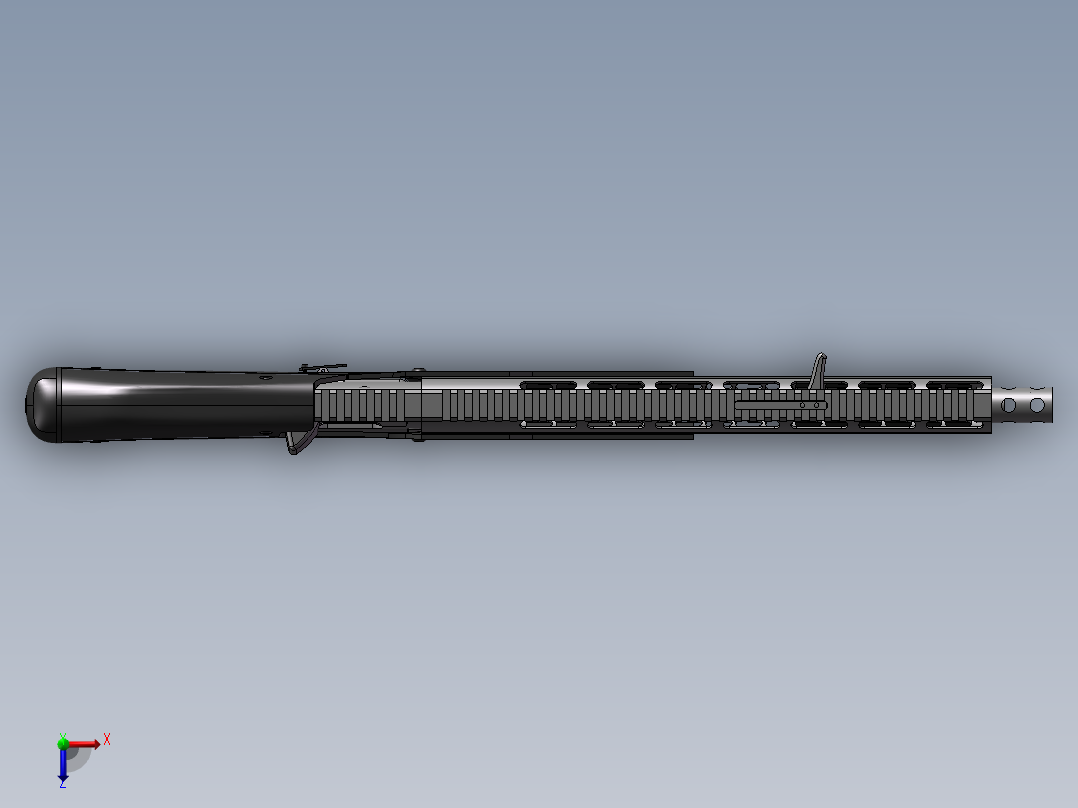 手枪左轮冲锋枪老式狙击步枪设计3D图纸ar15-12 2 STP SW UG X_T俯视图