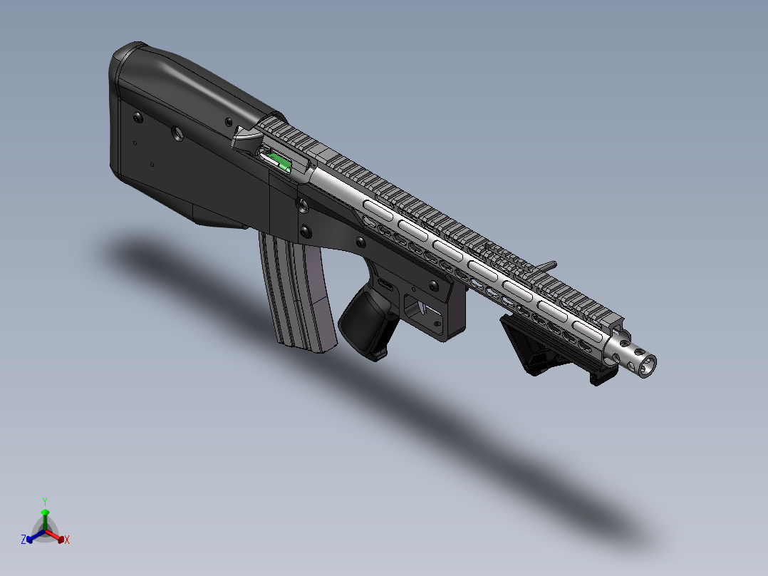 手枪左轮冲锋枪老式狙击步枪设计3D图纸ar15-12 2 STP SW UG X_T正等轴测图