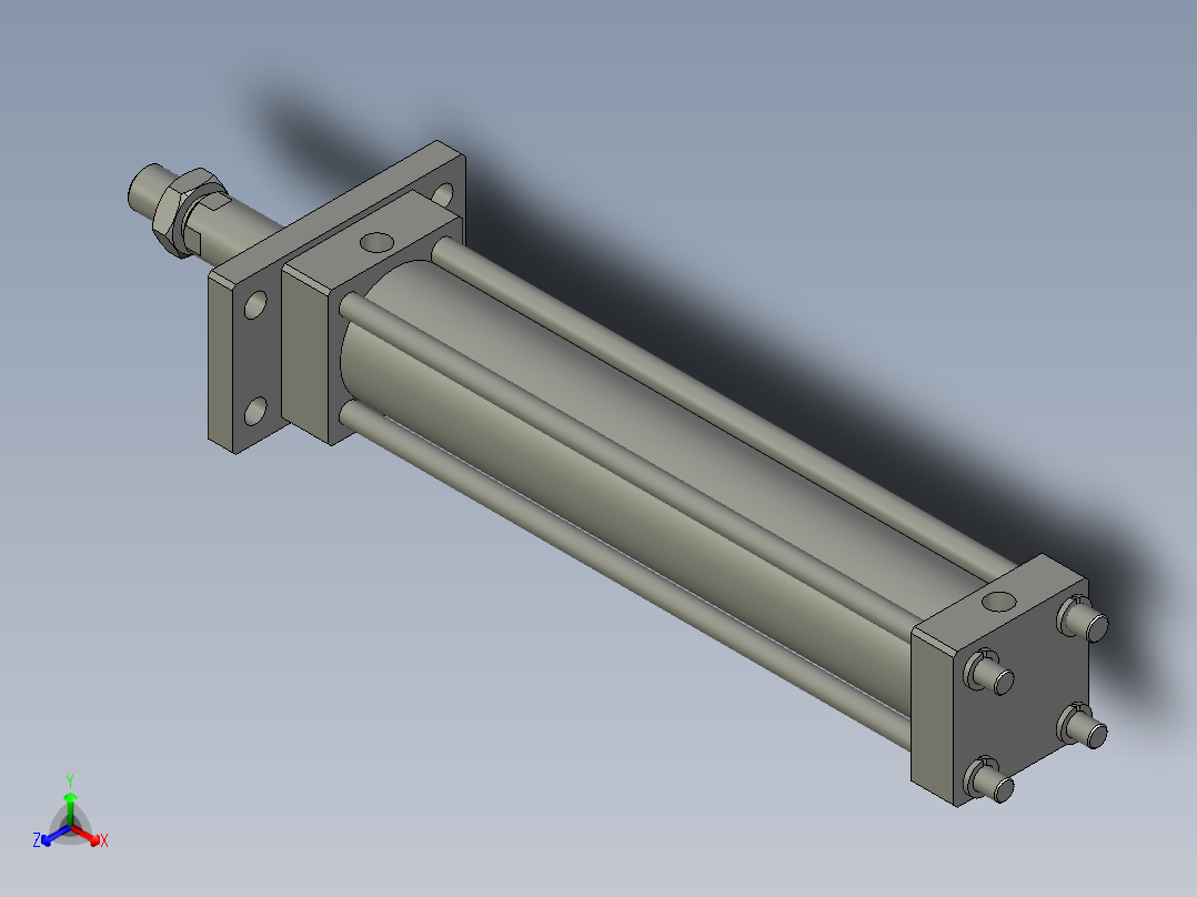 YZ266-000100023油缸HOBRD-6335400+FA型组件主视图