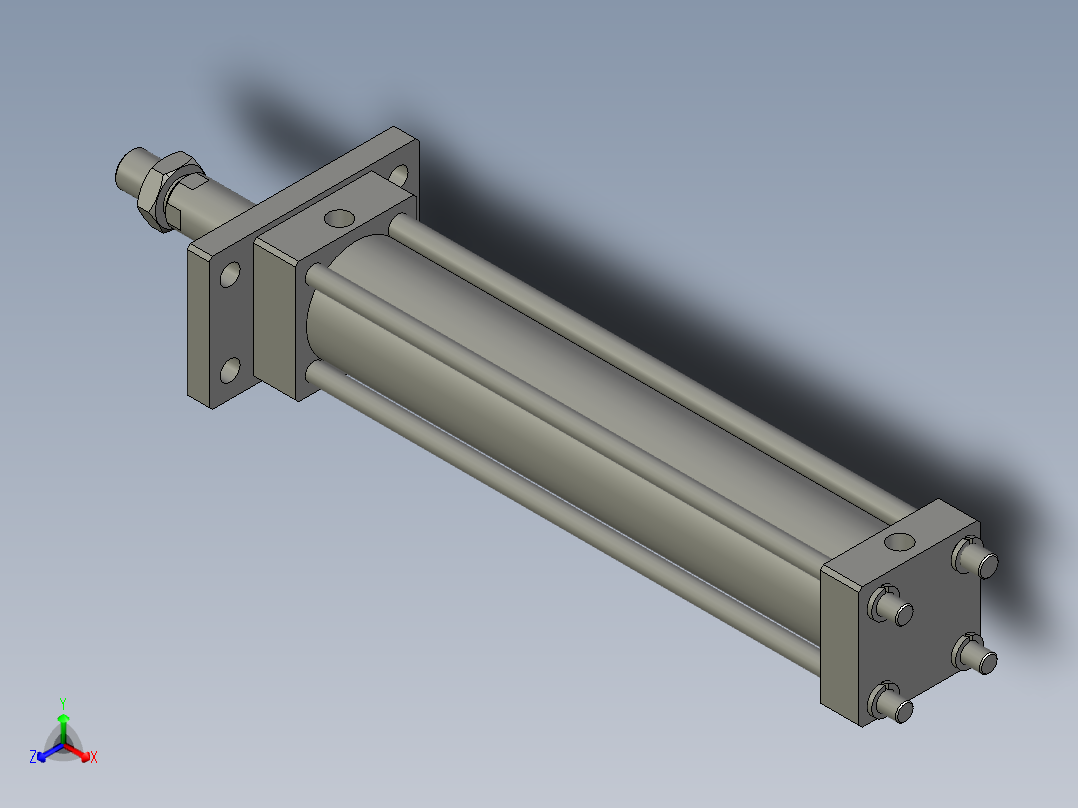 YZ266-000100023油缸HOBRD-6335400+FA型组件正等轴测图