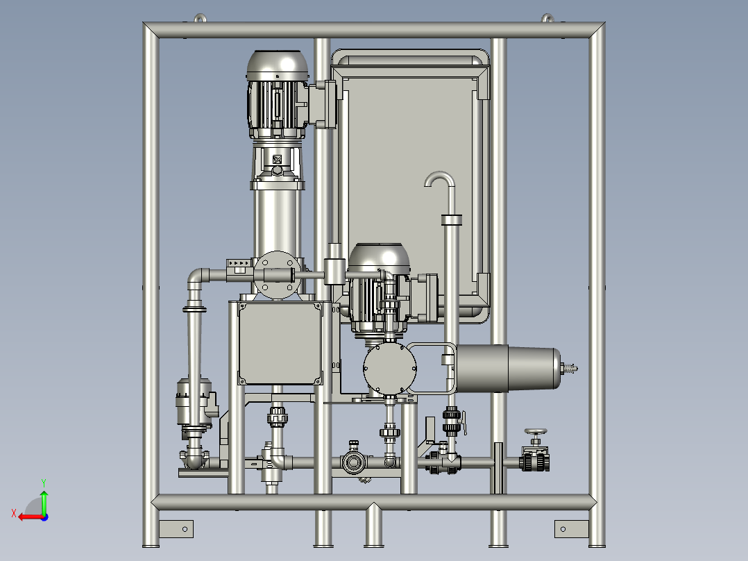模块小型泵站后视图