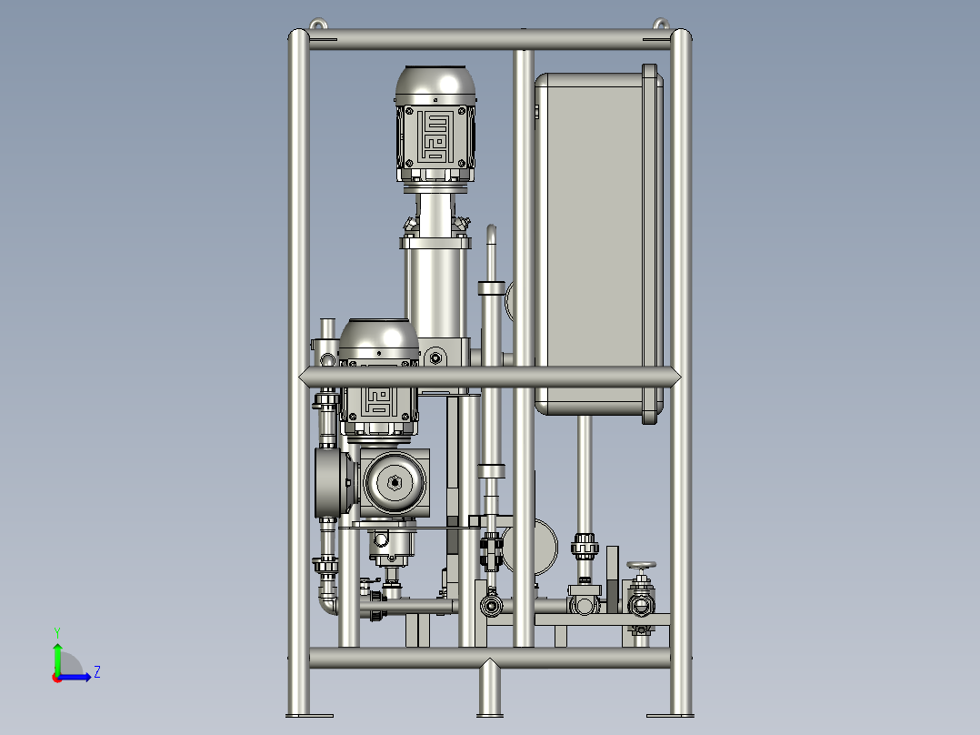 模块小型泵站左视图