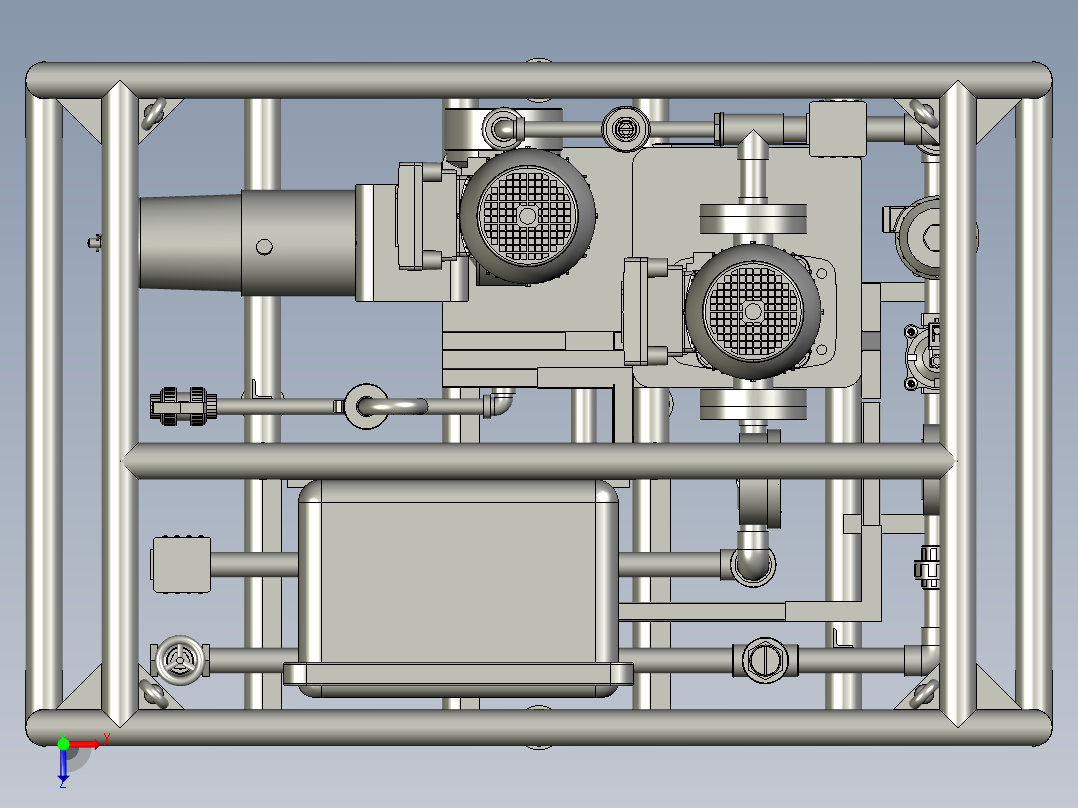 模块小型泵站俯视图