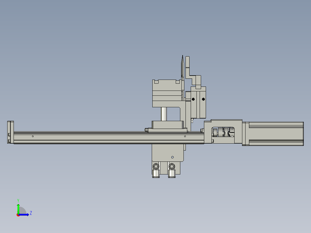 贴胶夹料机构左视图