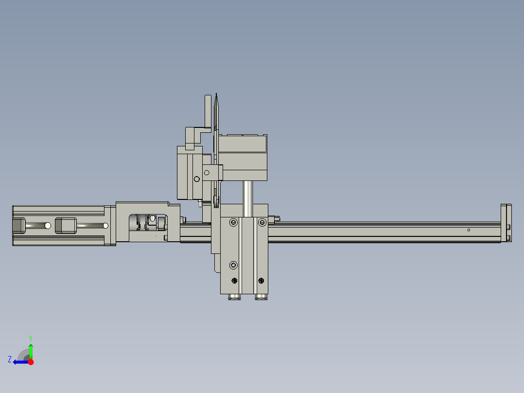 贴胶夹料机构右视图