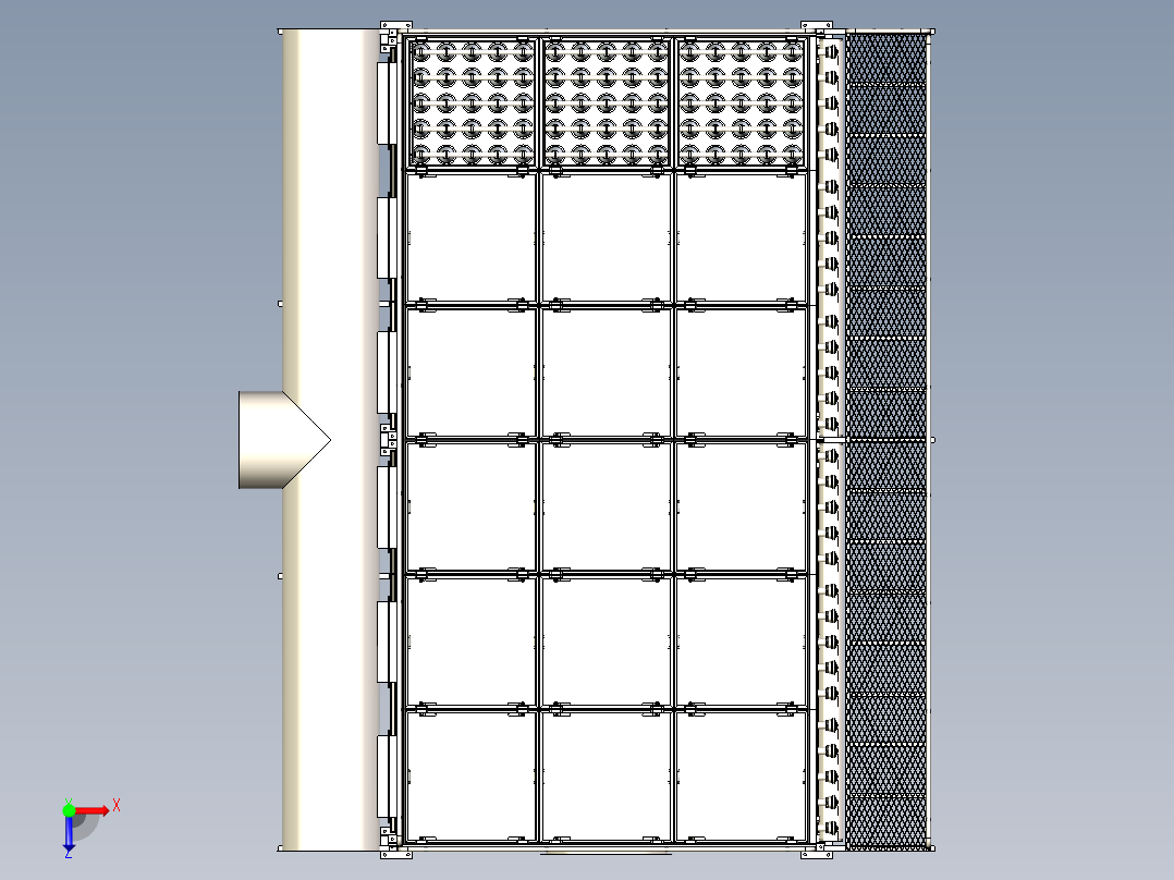 大型工业除尘器俯视图