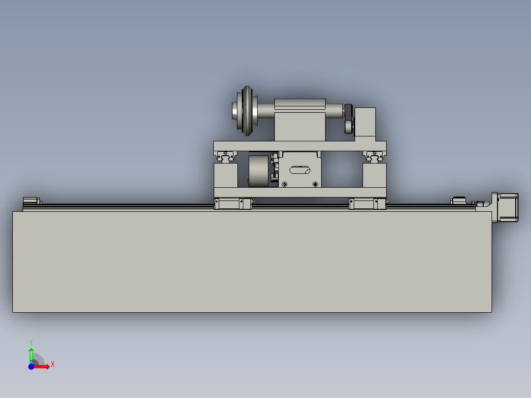 自动进给的砂轮打磨机前视图