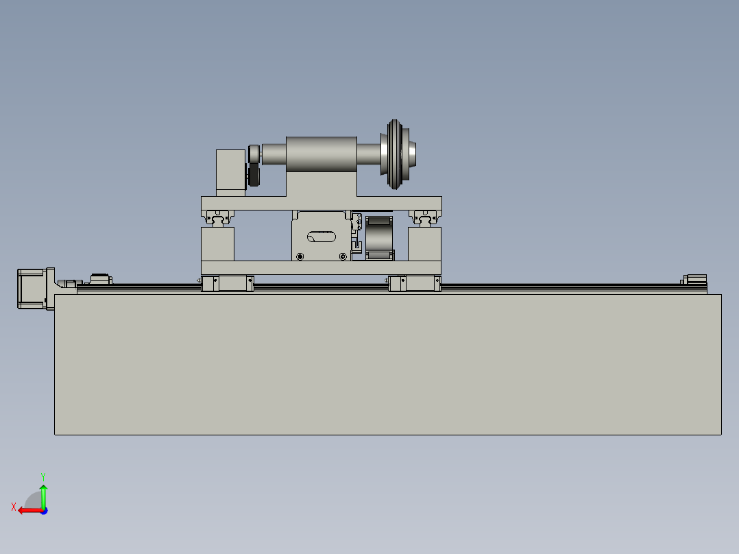 自动进给的砂轮打磨机后视图