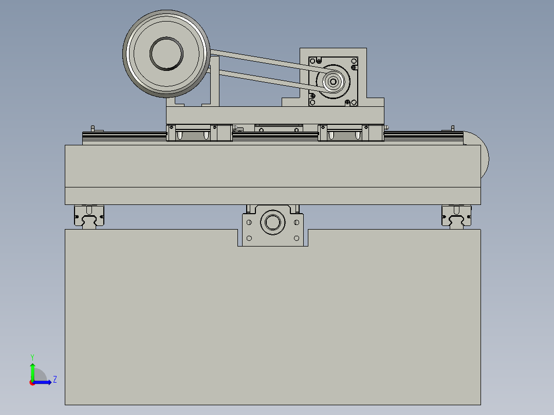 自动进给的砂轮打磨机左视图