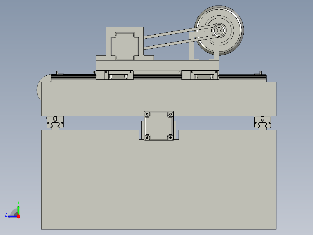 自动进给的砂轮打磨机右视图