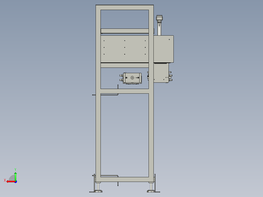 改造翻转移载机构后视图