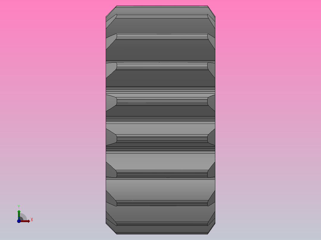 标准型模数1直齿轮压力角20°_GSCHC-1-19-10-dc8-A前视图