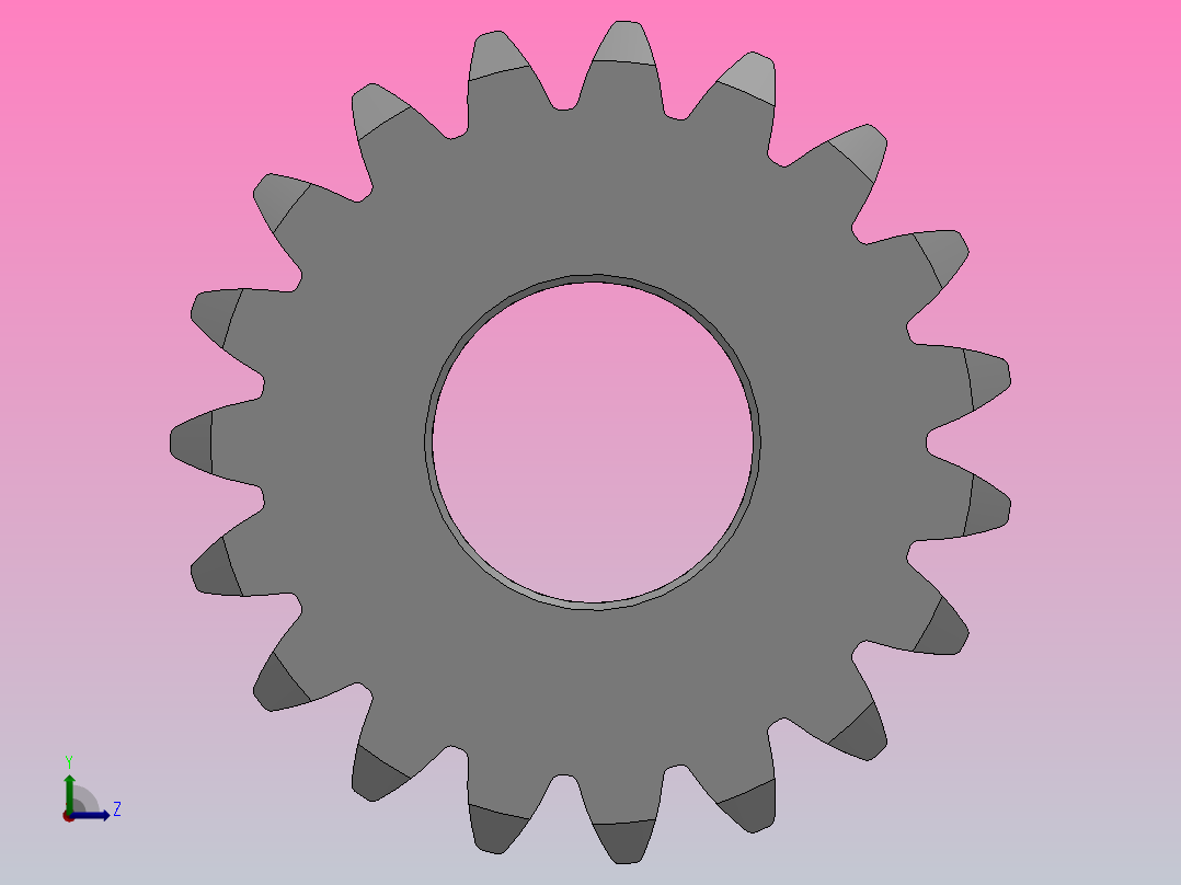 标准型模数1直齿轮压力角20°_GSCHC-1-19-10-dc8-A左视图