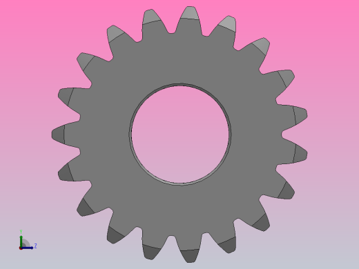 标准型模数1直齿轮压力角20°_GSCHC-1-19-10-dc8-A左视缩略图