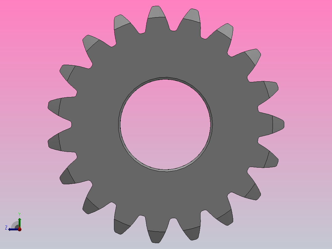 标准型模数1直齿轮压力角20°_GSCHC-1-19-10-dc8-A右视图