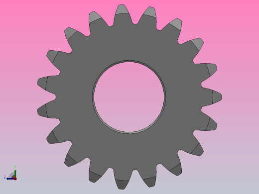 标准型模数1直齿轮压力角20°_GSCHC-1-19-10-dc8-A右视缩略图