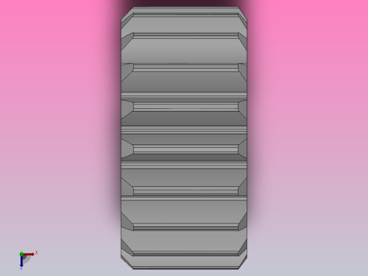 标准型模数1直齿轮压力角20°_GSCHC-1-19-10-dc8-A俯视缩略图