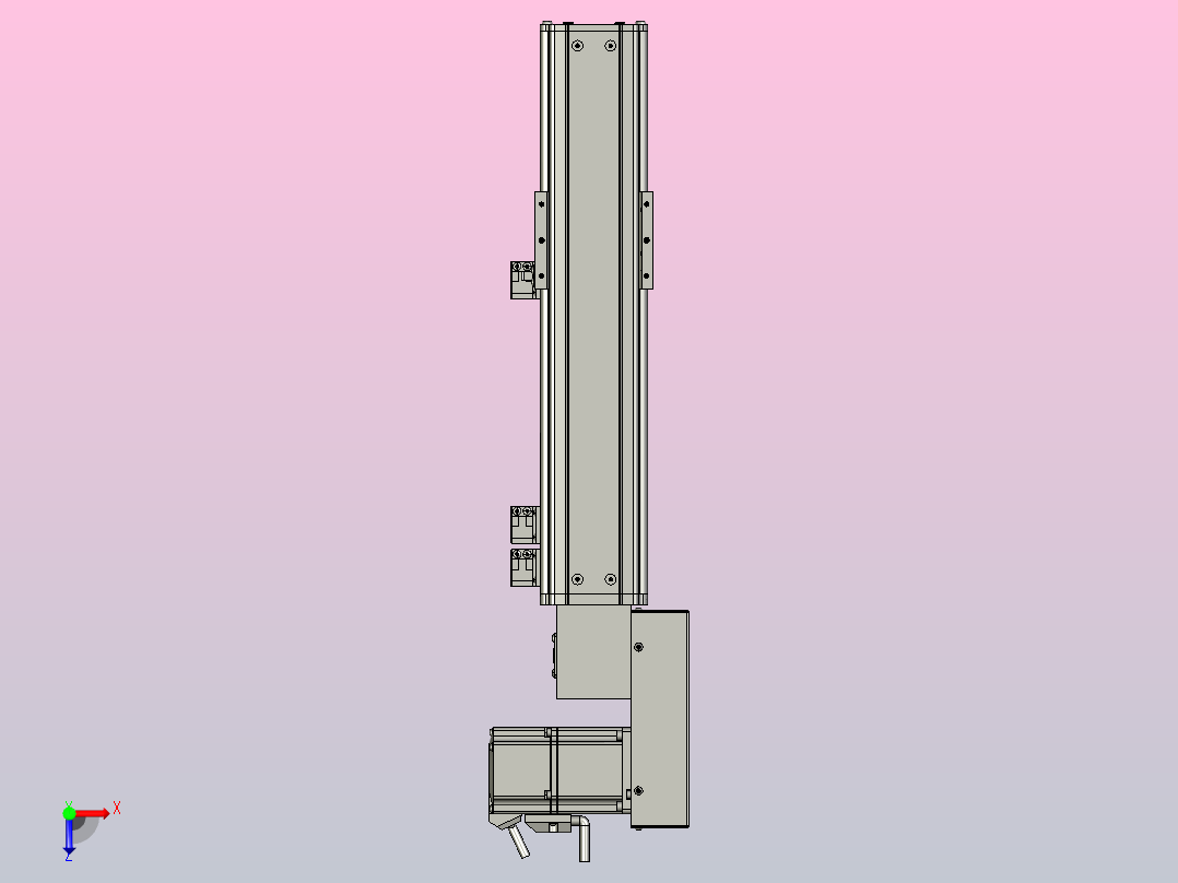 MT75BT半封闭皮带滑台[MT75BT.L80.200.R.P40.C3]俯视图