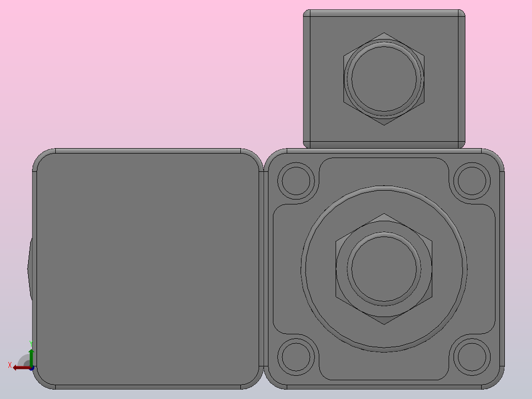 QHC40系列 液压阻尼缸（并联型）[QHC40-100PO-S]后视图