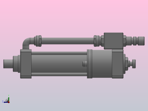 QHC40系列 液压阻尼缸（并联型）[QHC40-100PO-S]右视缩略图